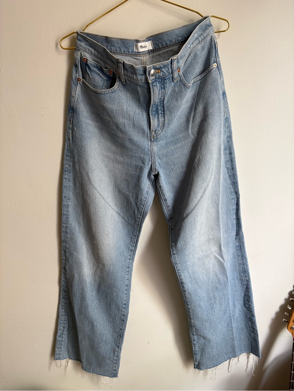 Madewell The Perfect Vintage wide Leg Jean distressed hem